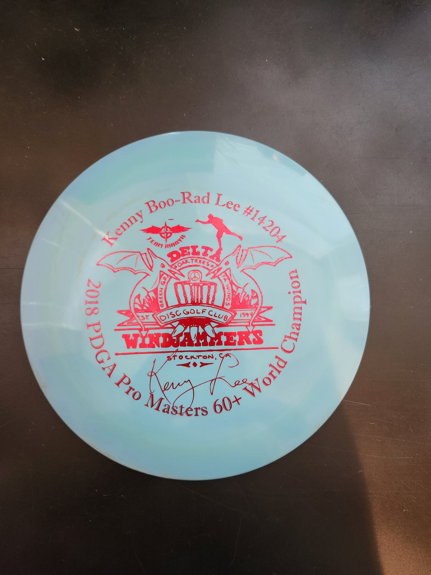 Used Innova Kenny Boo-Rad Lee 2018 PDGA Pro Masters World Championship disc