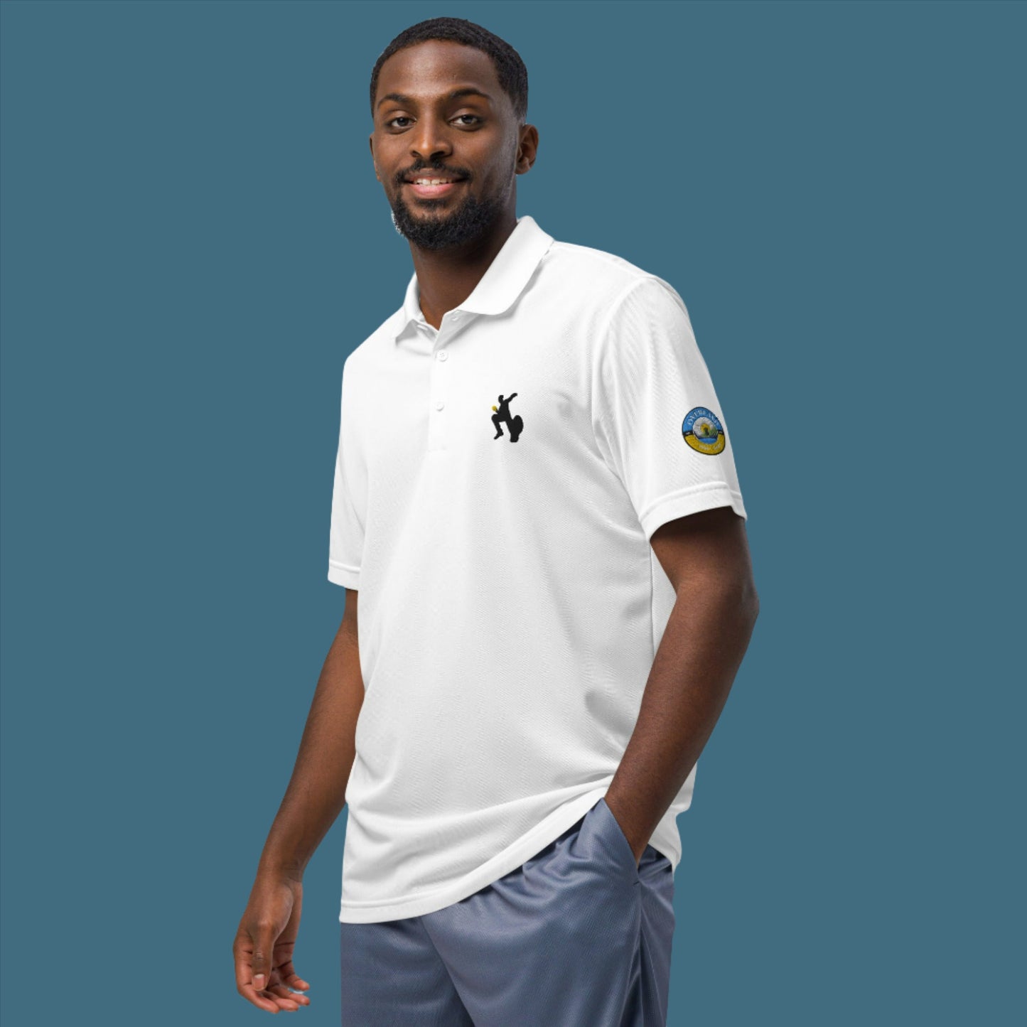 Keep on Huckin Adidas sport polo with Overland Logo