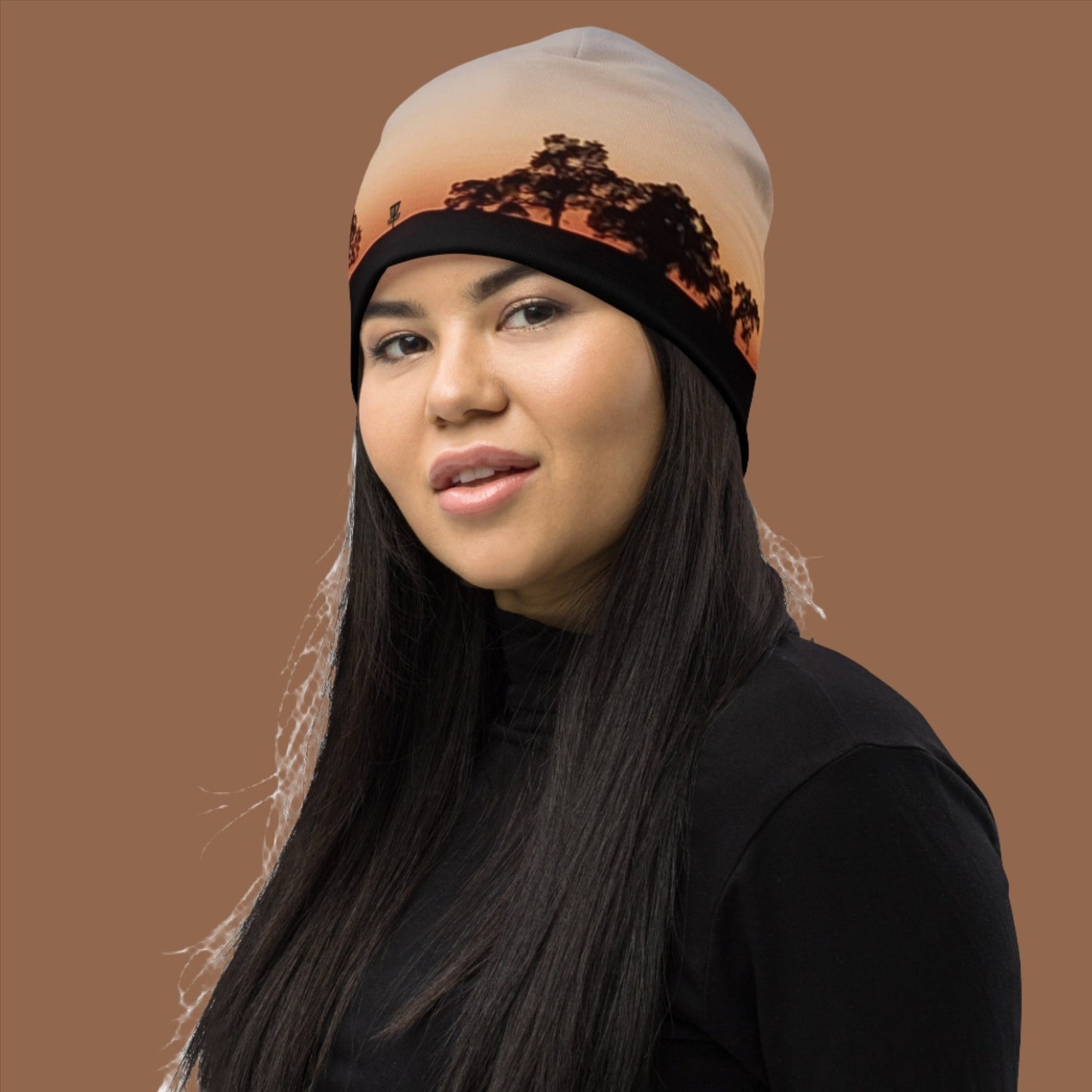 Scott Road Sunset with Basket  All-Over Print Beanie