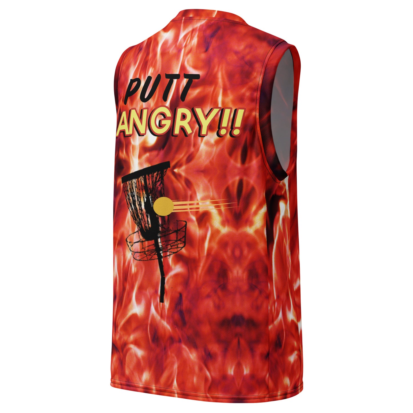 Putt Angry Recycled unisex basketball jersey