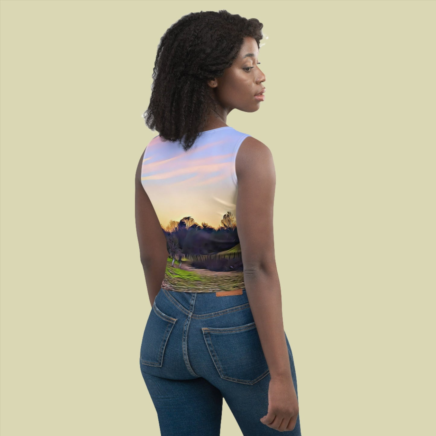 Sunset at Murieta Crop Top