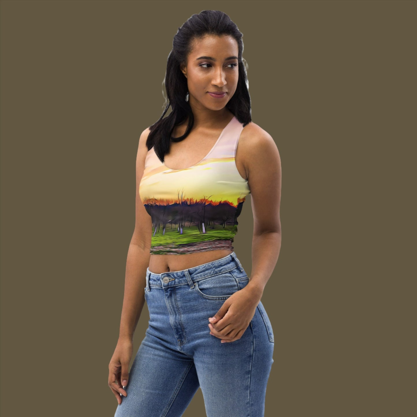 Sunset at Murieta Crop Top