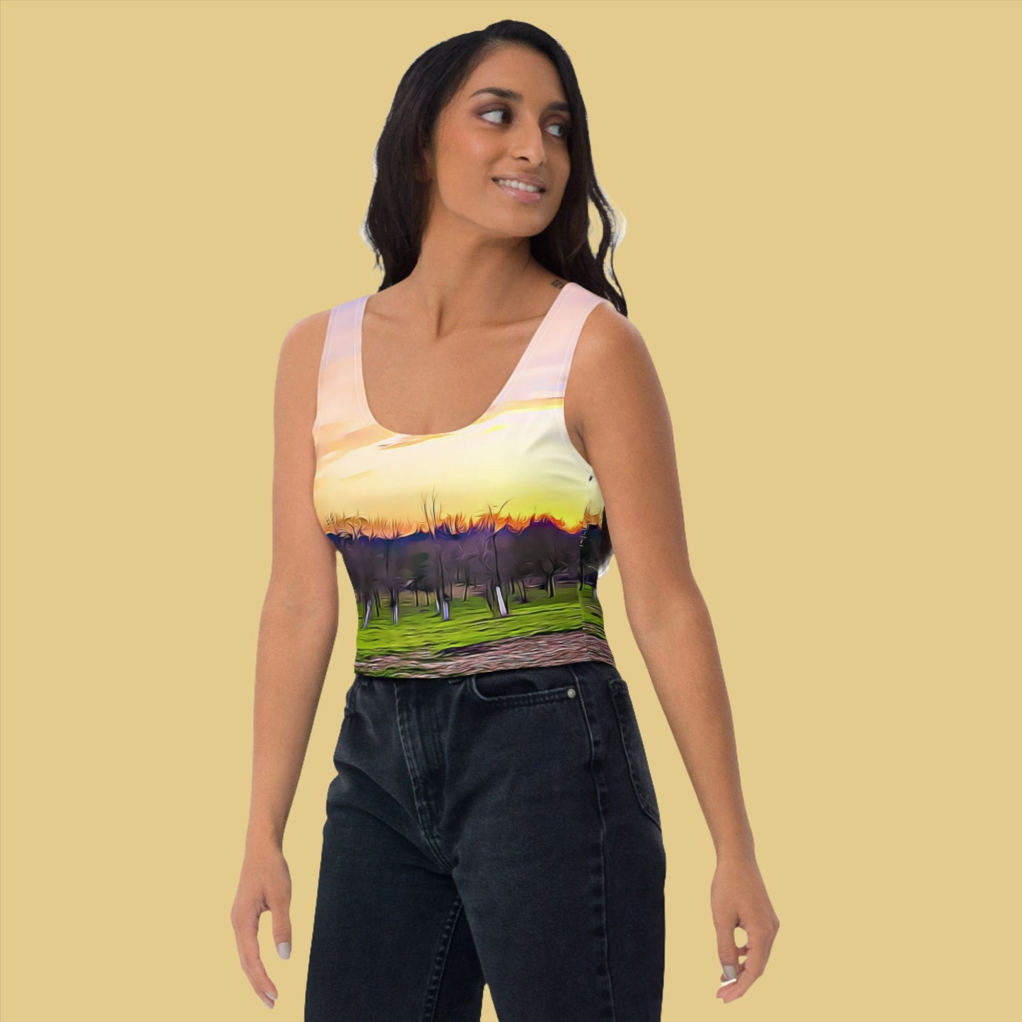 Sunset at Murieta Crop Top